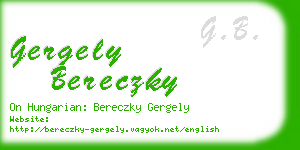 gergely bereczky business card